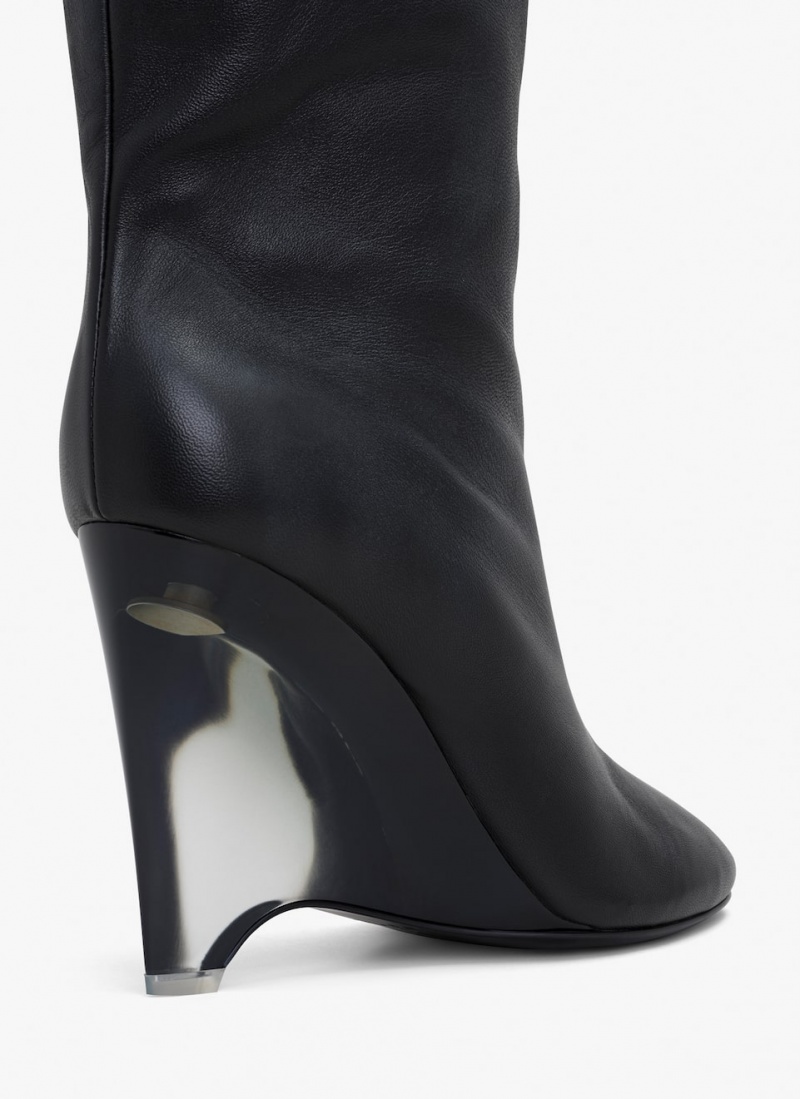 Black Women's Alaia Wedge Boots Australia | U0J-3052