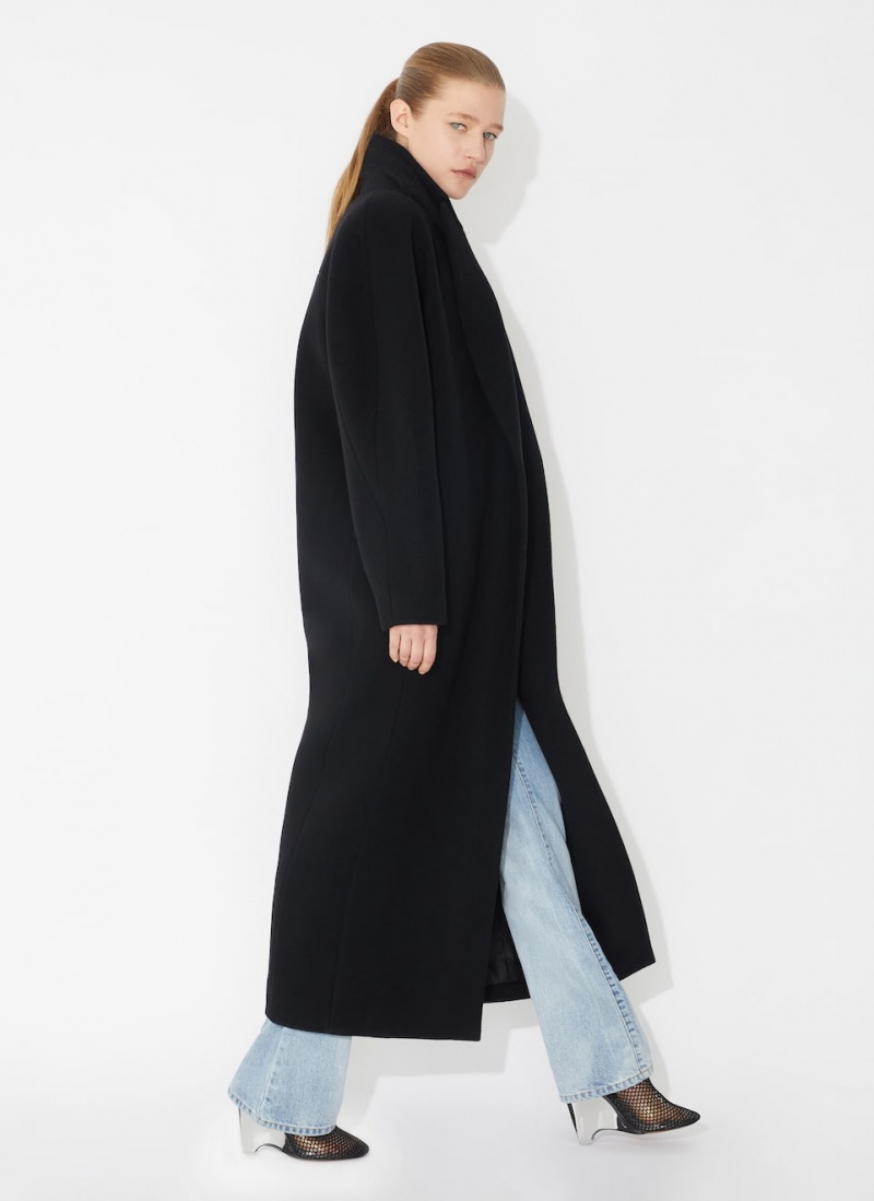 Black Women's Alaia Wool Coats Australia | J8D-5907