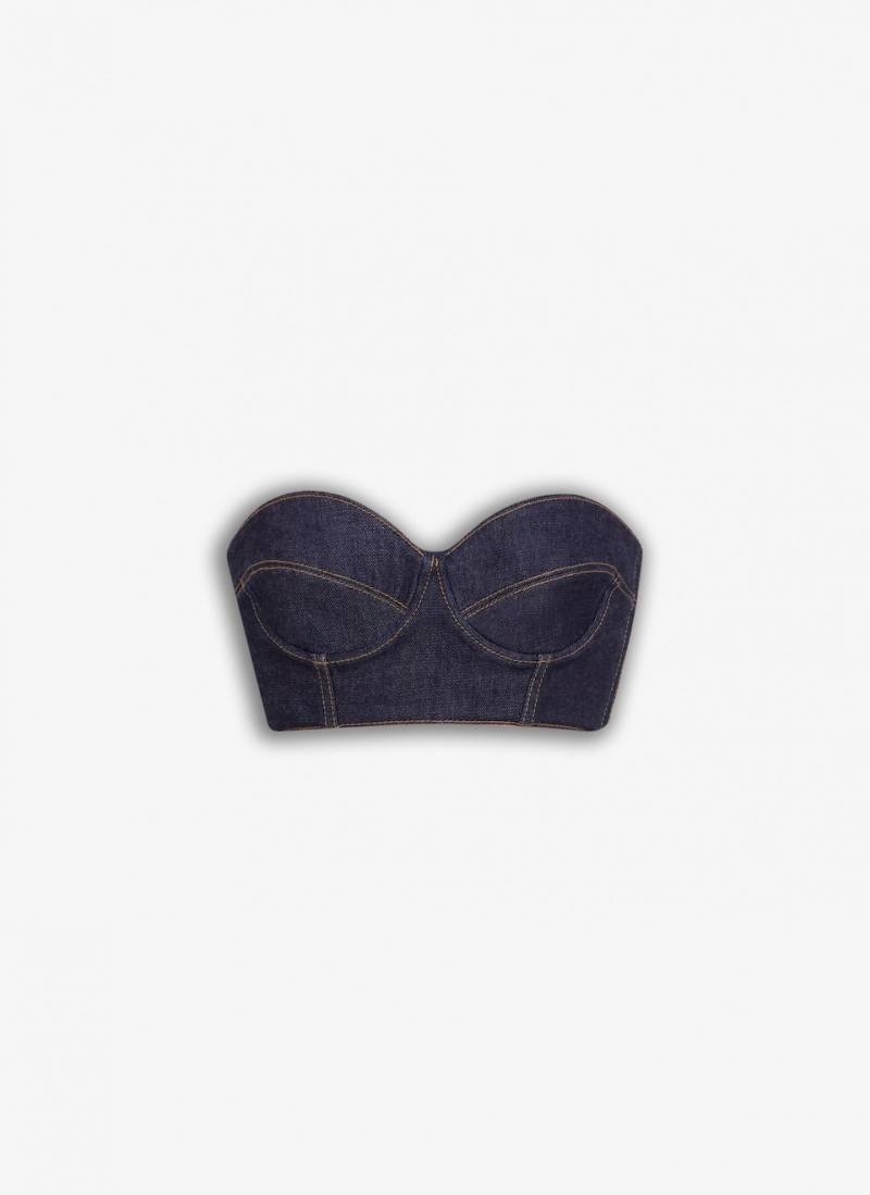 Blue Women\'s Alaia Bustier Bra Tops Australia | A5Z-9912