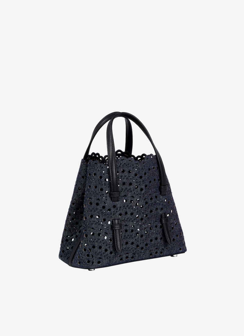 Blue Women's Alaia Mina 20 Tote Bags Australia | L3V-0588