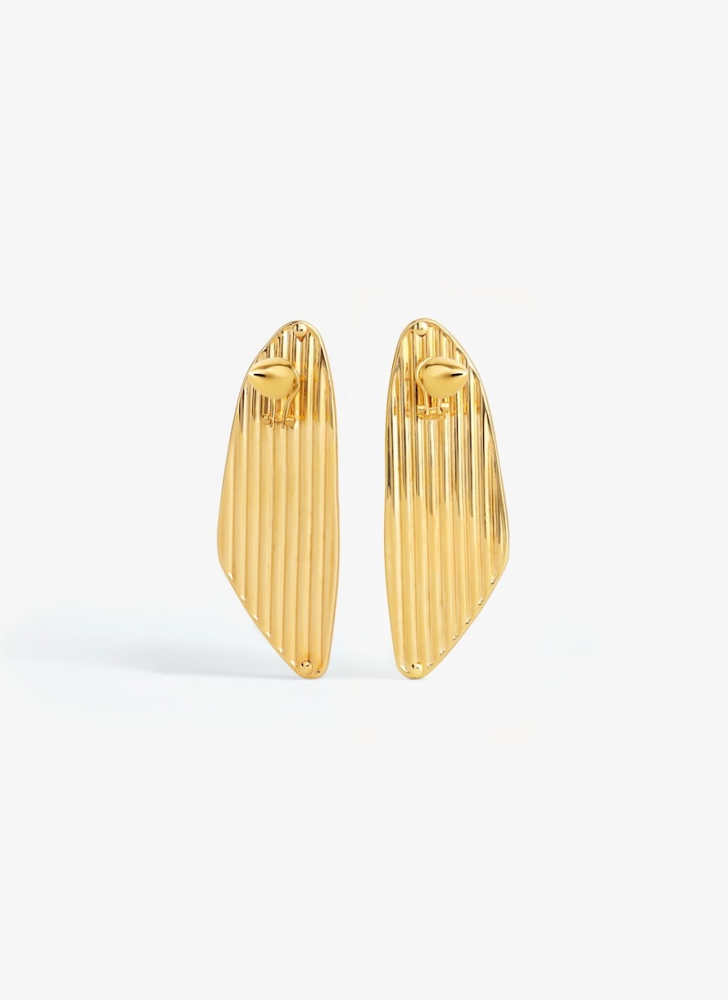 Gold Women's Alaia Bumper Earrings Australia | J8T-4468