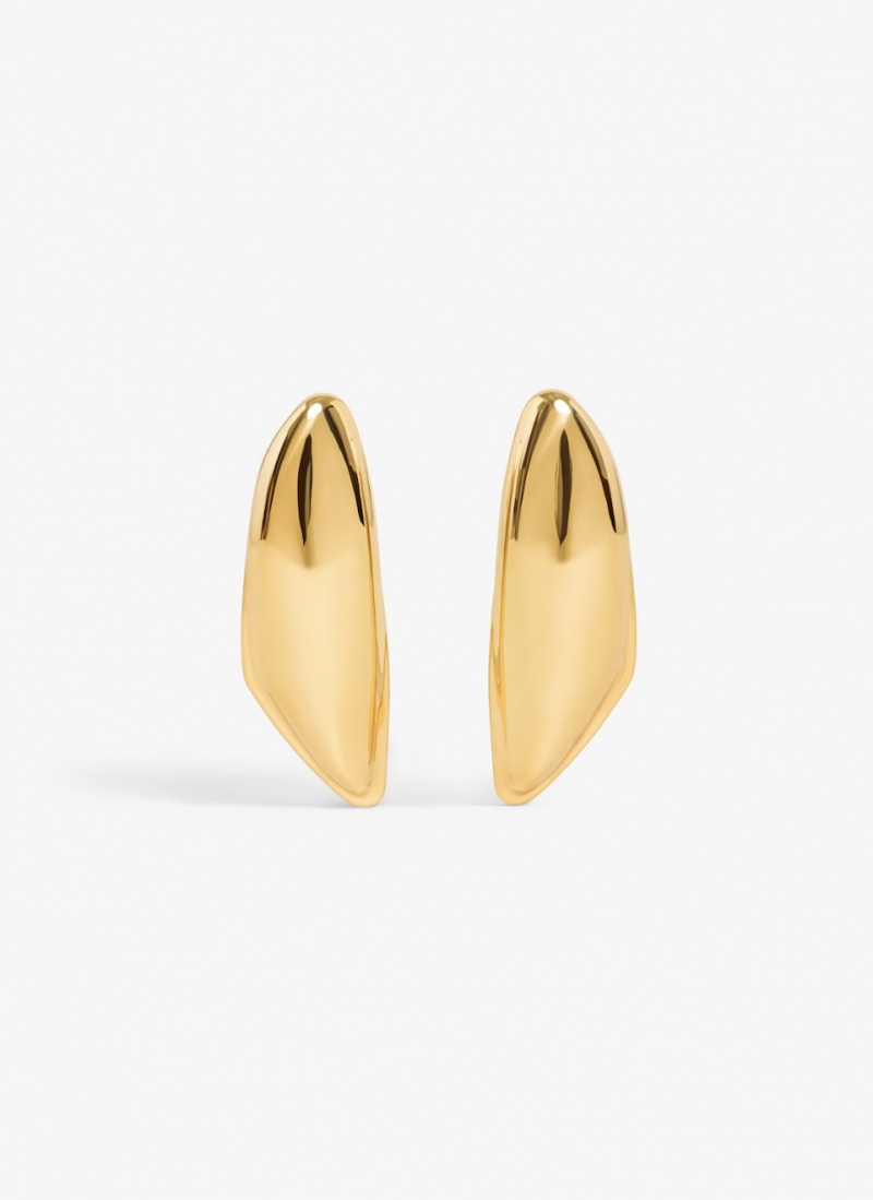 Gold Women\'s Alaia Bumper Earrings Australia | J8T-4468