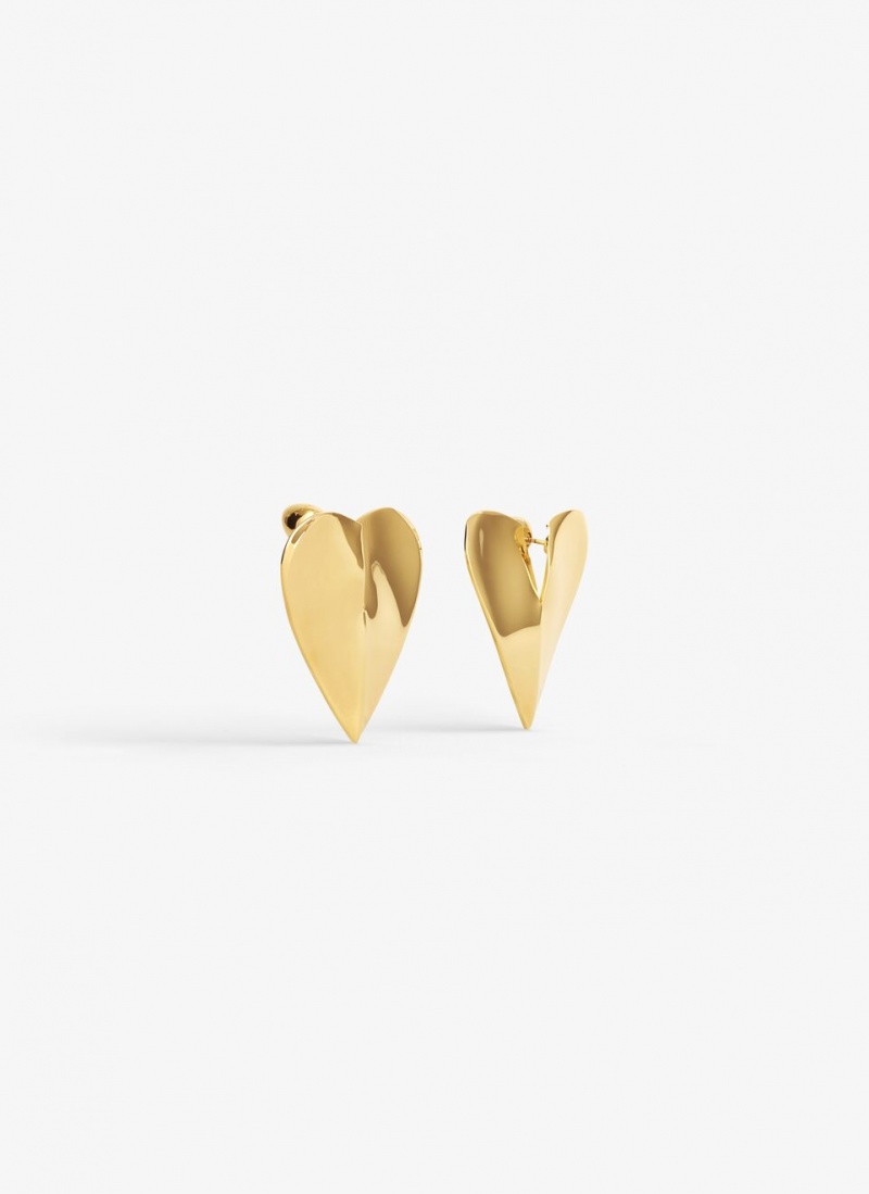 Gold Women's Alaia Heart Earrings Australia | G4M-5444