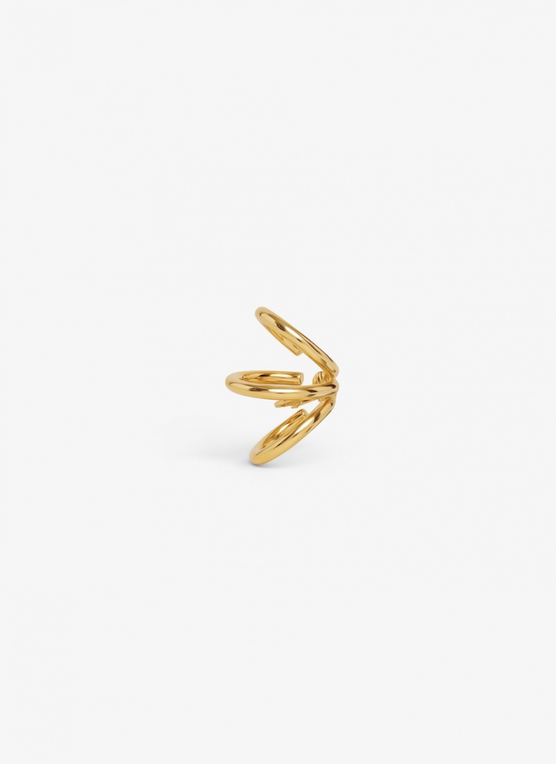 Gold Women's Alaia Loop Earcuff Small Earrings Australia | F8V-9304