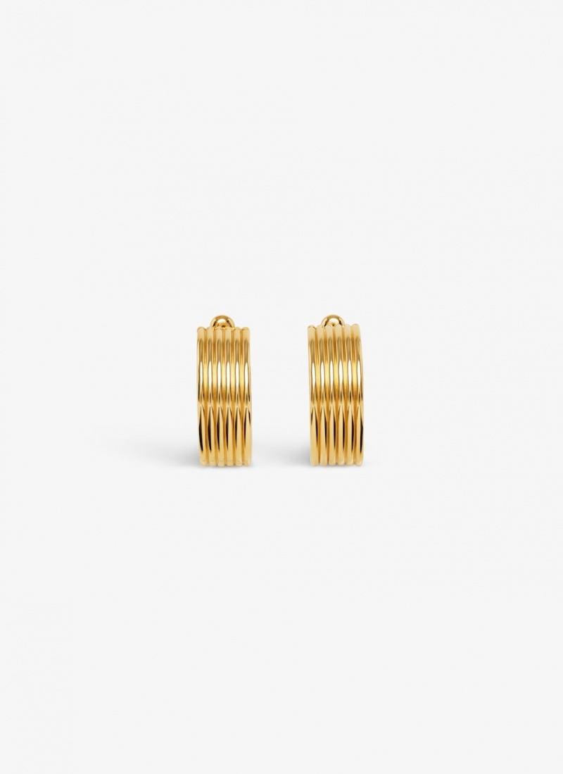 Gold Women's Alaia Loop Hoops Earrings Australia | W4U-1192