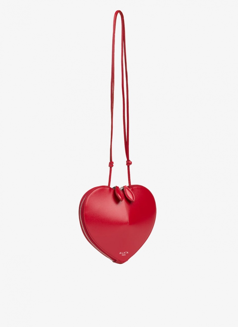 Lacquer Red Women's Alaia Le Cœur Heart Bag Australia | I3D-9258