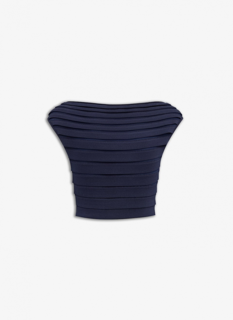 Midnight Women's Alaia Scallop Tops Australia | I9P-1123