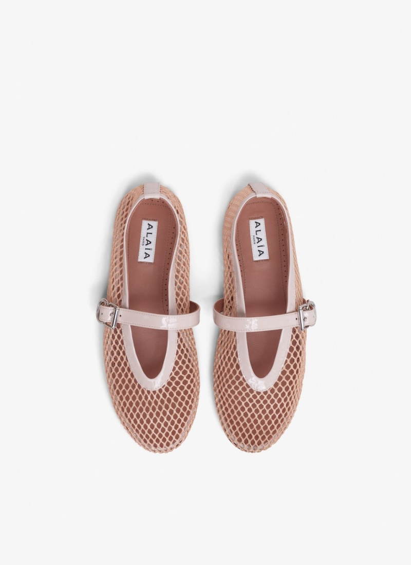 Nude Women's Alaia Ballet Flat Shoes Australia | V9E-2875