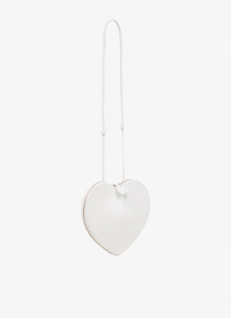 Optic White Women's Alaia Le Cœur Heart Bag Australia | R8S-3186