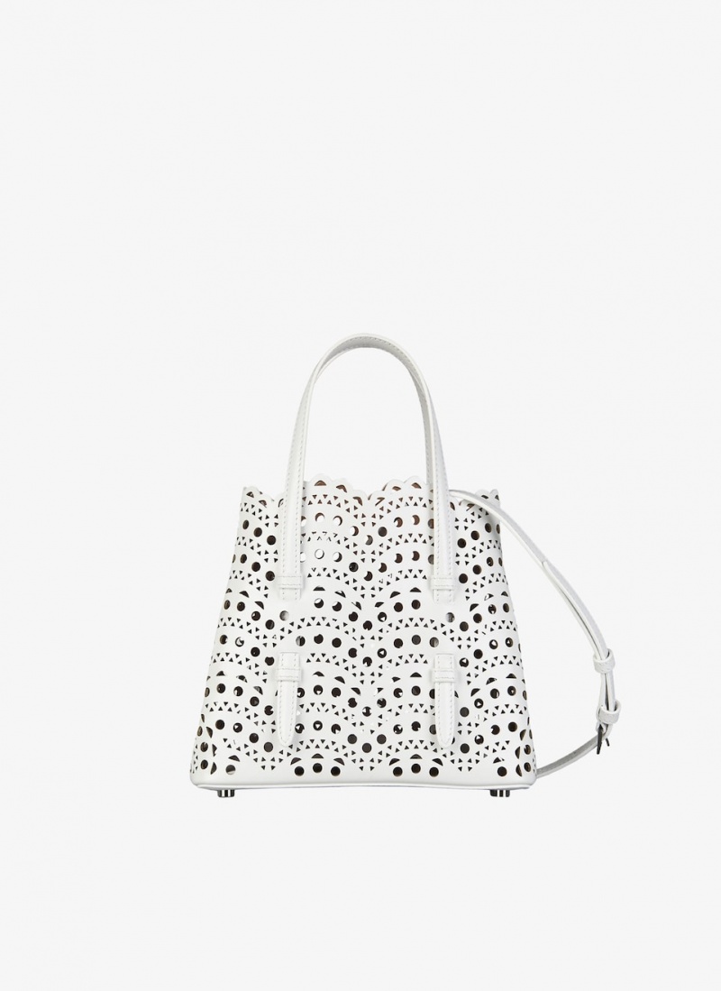 Optic White Women\'s Alaia Mina 20 Tote Bags Australia | B9Z-8041