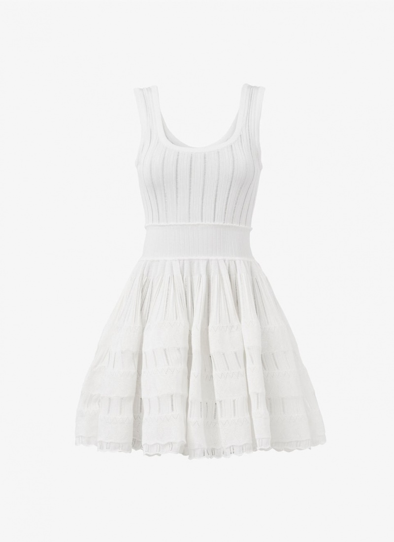 Optic White Women\'s Alaia Shiny Crinoline Dress Australia | L9D-4840