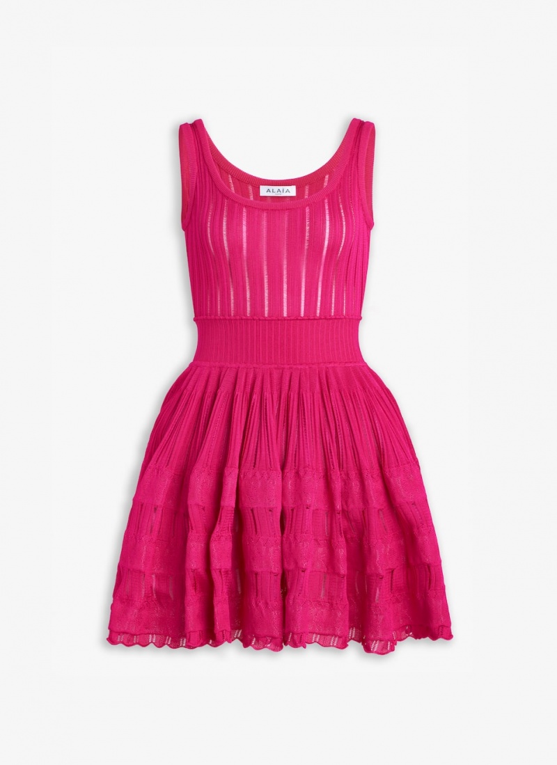 Pink Women\'s Alaia Shiny Crinoline Dress Australia | F9N-7344