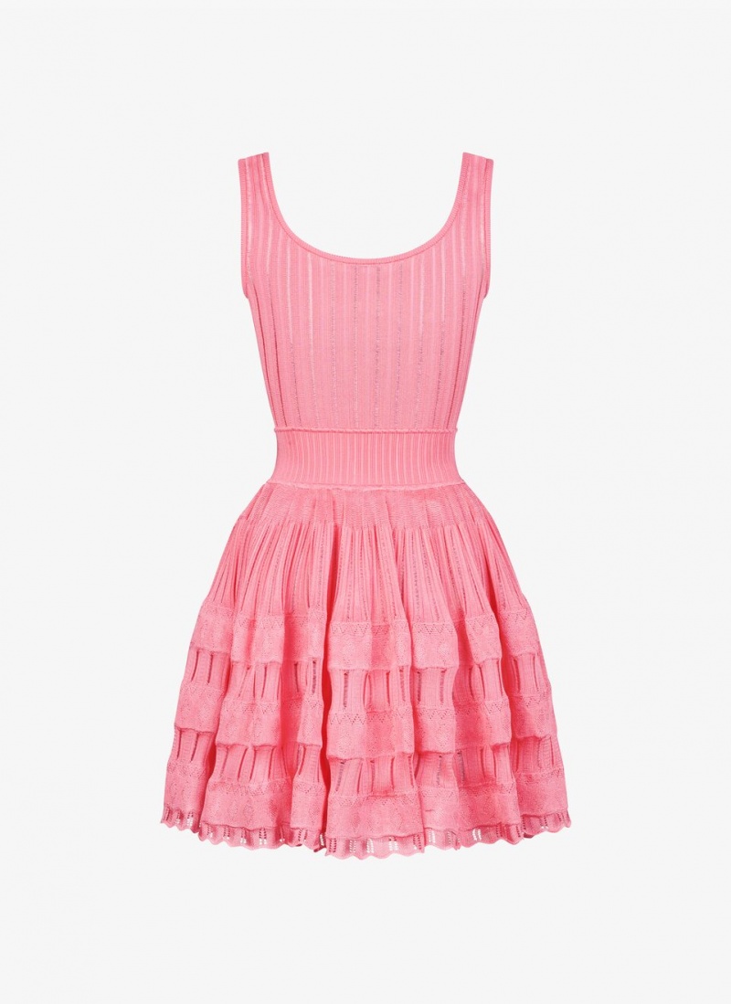 Pink Women's Alaia Shiny Crinoline Dress Australia | S4M-4838