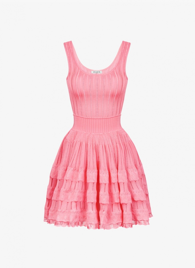 Pink Women\'s Alaia Shiny Crinoline Dress Australia | S4M-4838