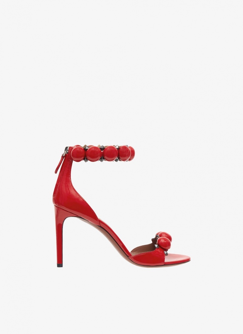 Red Women\'s Alaia Bombe Sandals Australia | A4S-7677