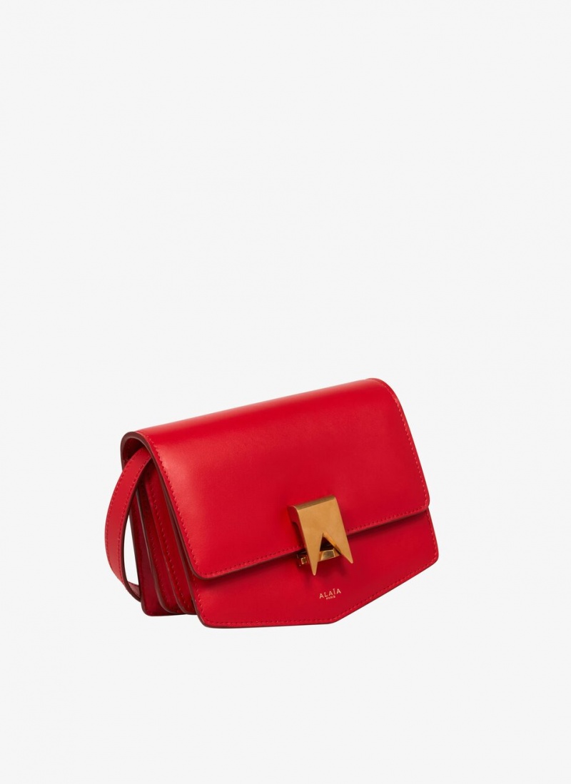 Red Women's Alaia Le Papa Small Shoulder Bags Australia | G5K-4916