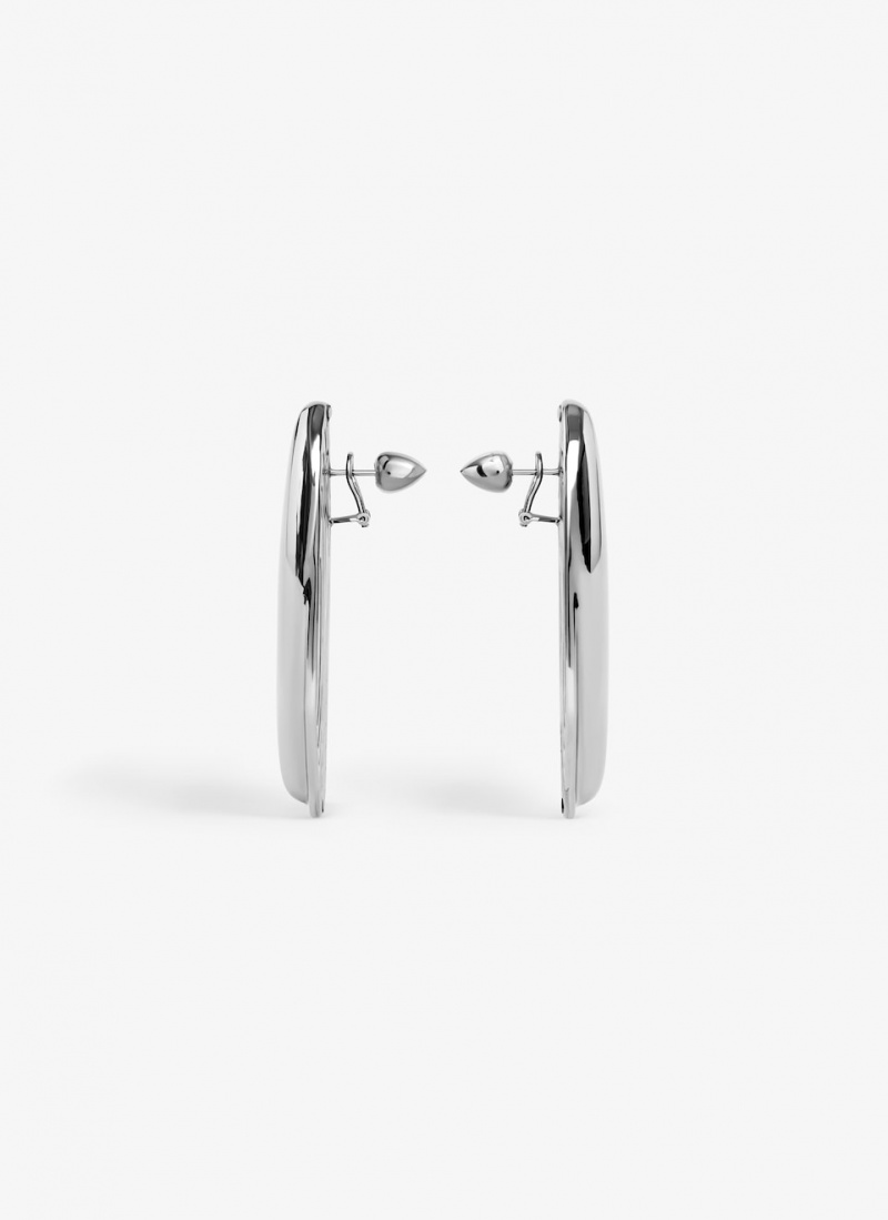 Silver Women's Alaia Bumper Earrings Australia | L5L-0175