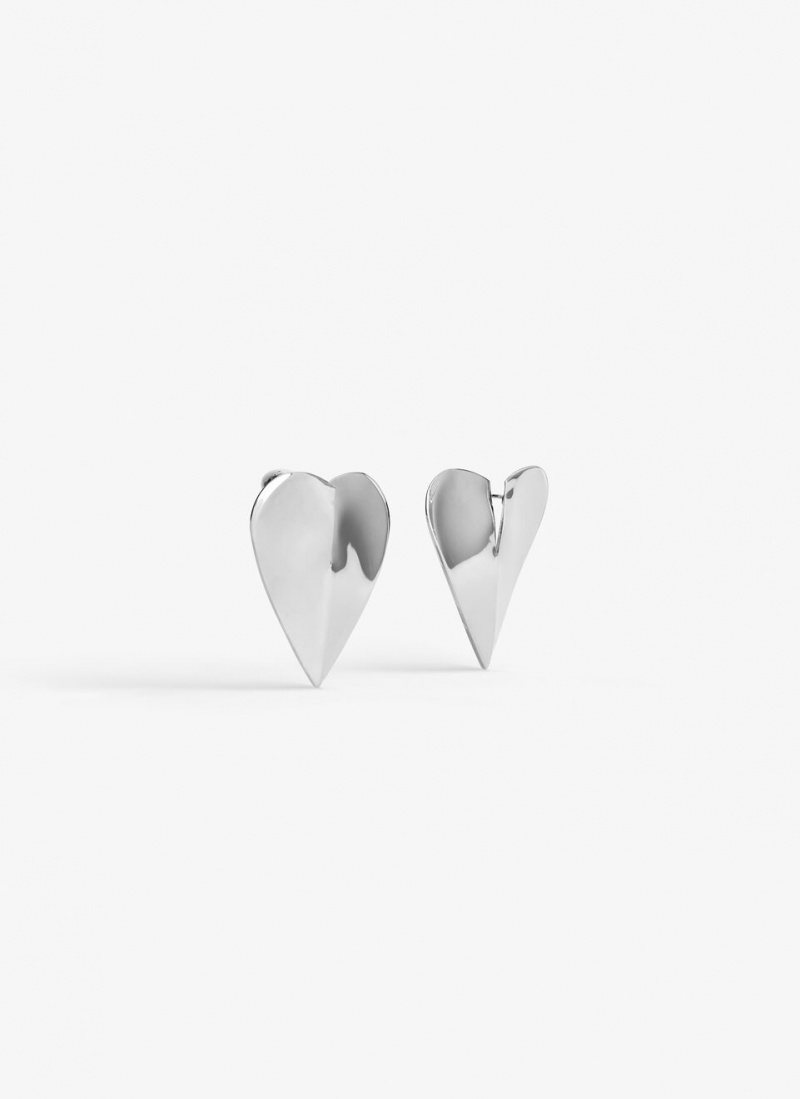 Silver Women's Alaia Heart Earrings Australia | B0L-3980