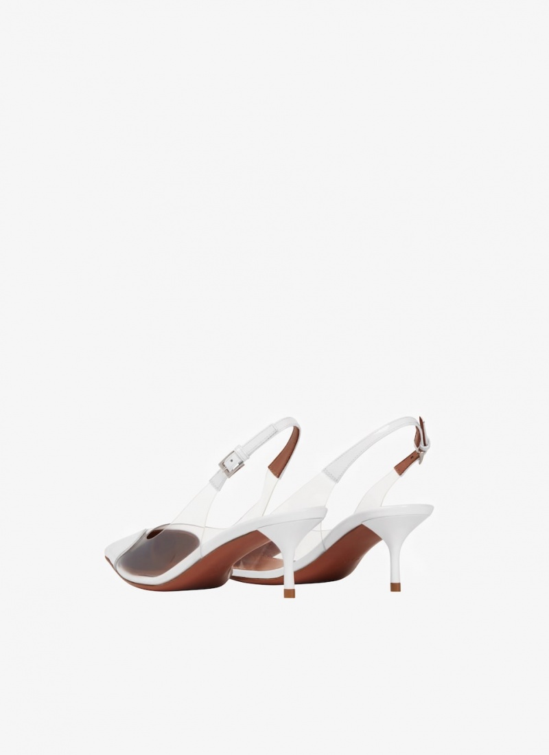 White Women's Alaia Le Cœur Slingbacks Pumps Australia | C7X-6467