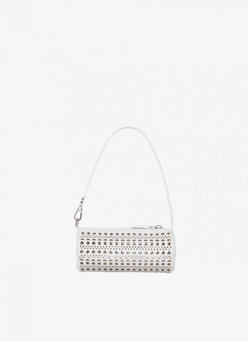 White Women\'s Alaia Mini Tube Clutch Bags Australia | F9E-4915