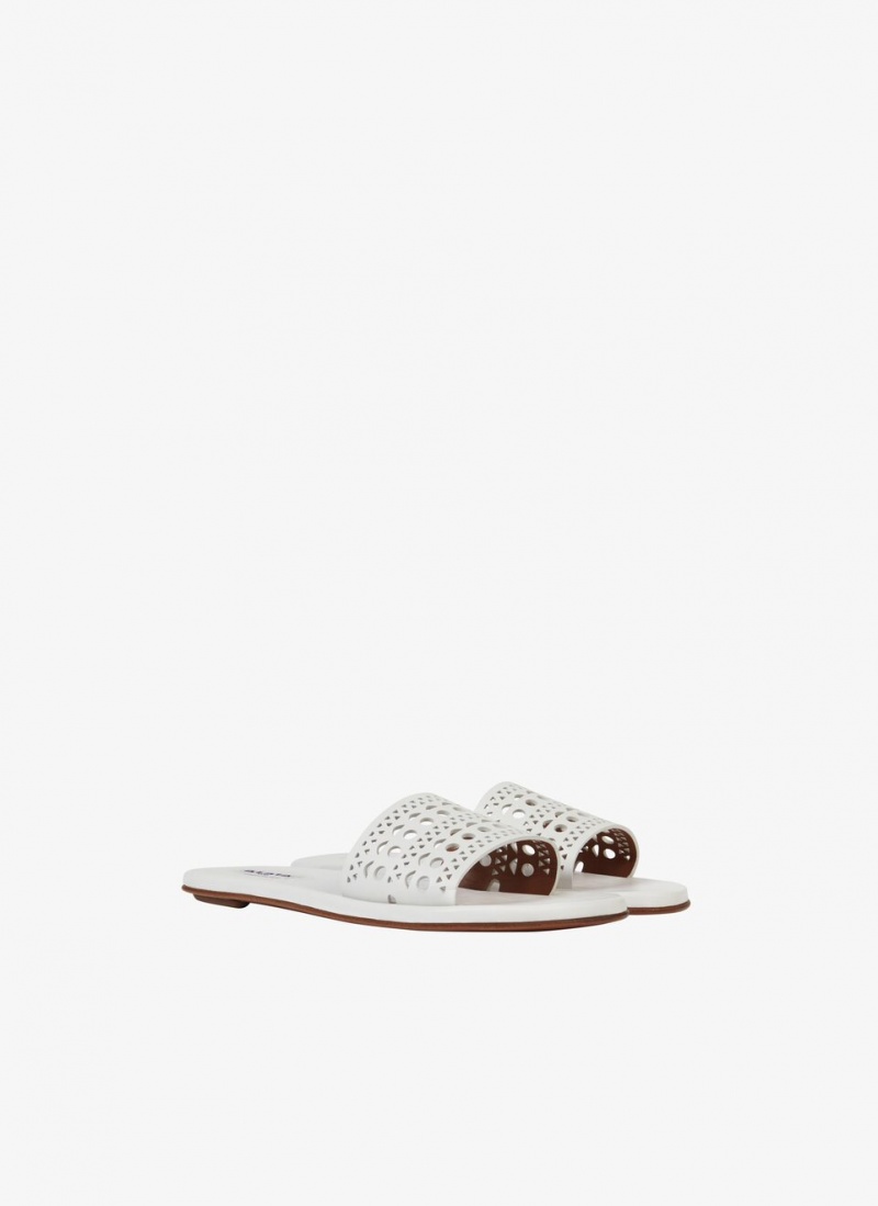 White Women's Alaia Mules Mules Australia | M6N-3429