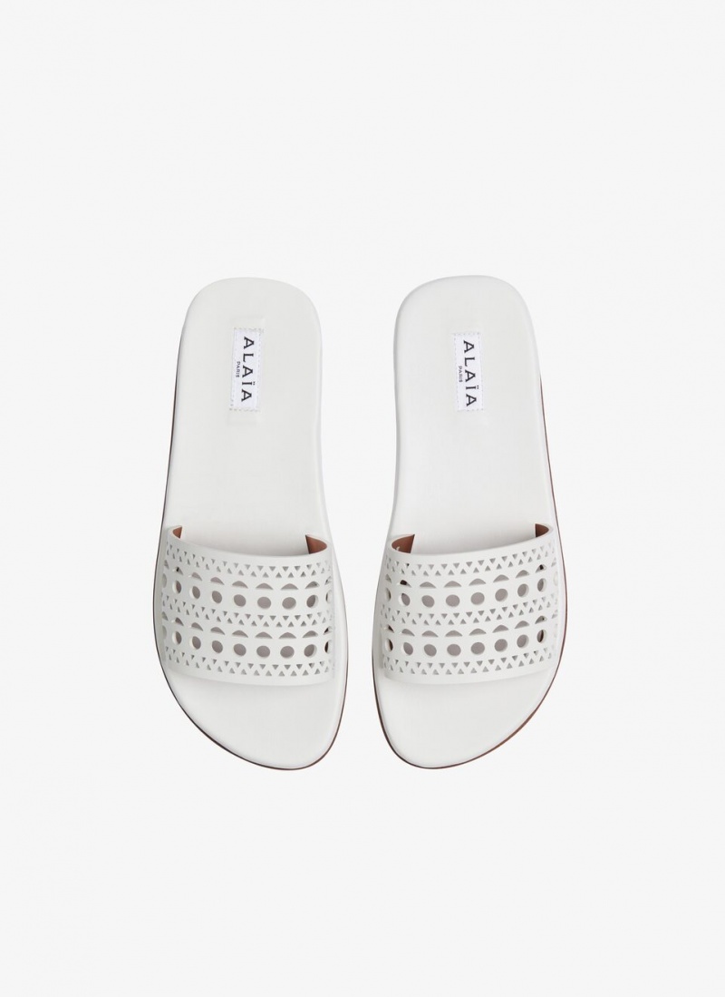 White Women's Alaia Mules Mules Australia | M6N-3429