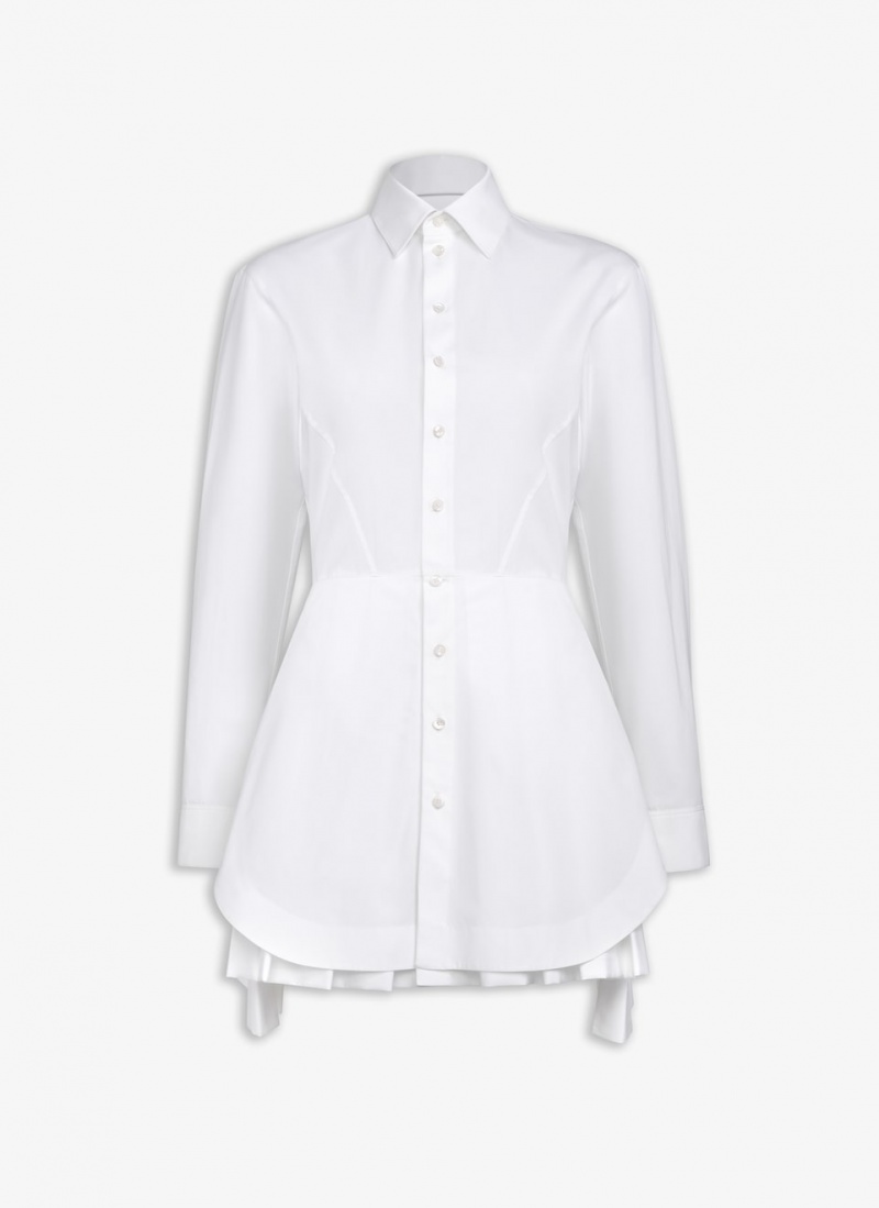 White Women\'s Alaia Poplin Shirt Dress Australia | Z8Q-5476