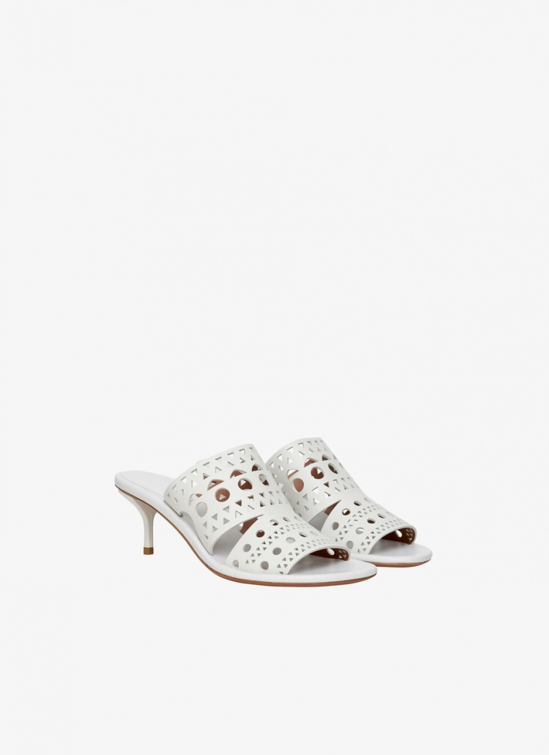 White Women's Alaia Vienne Mules Australia | G2Y-9915