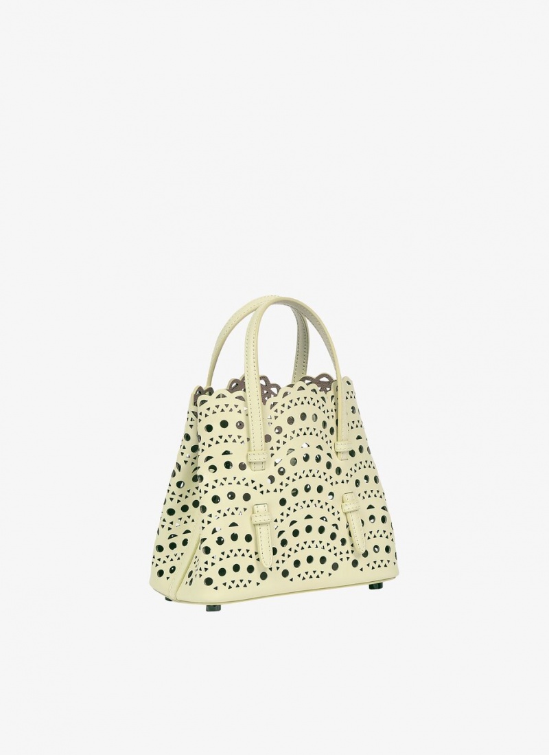 Yellow Women's Alaia Mina 16 Tote Bags Australia | L7U-4485