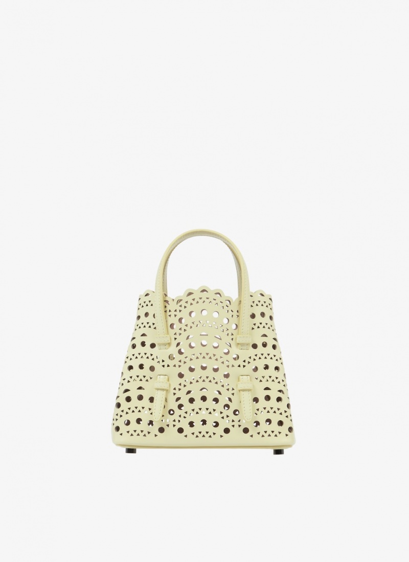 Yellow Women\'s Alaia Mina 16 Tote Bags Australia | L7U-4485